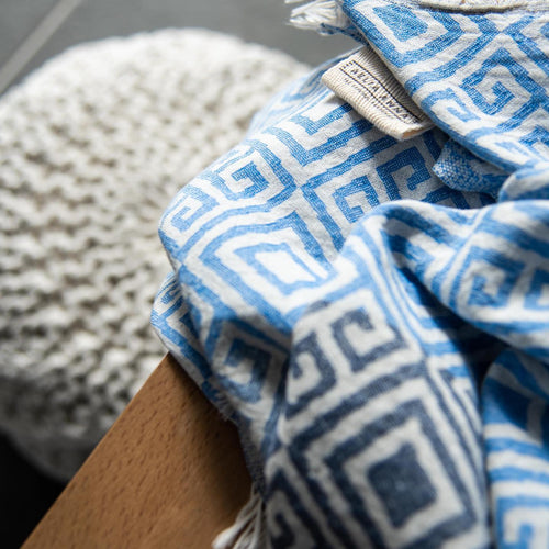 Cotton Beach/Bath Towel - BLUE KEY