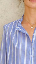 Load image into Gallery viewer, Chrissie Cotton Top - Blue Stripe