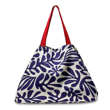 Load image into Gallery viewer, WHITE & BLUE Big Cotton Bag