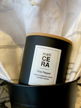 Load image into Gallery viewer, CLASSIC Black- beeswax blend scented candle meliCERA