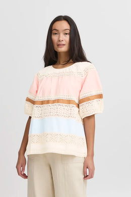 IRALICE Cotton short sleeves blouse