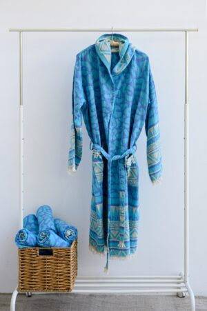 Cotton bathrobe/robe/kimono with patterns