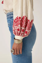 Load image into Gallery viewer, Antonella Cotton Blouse - Red Cranberry
