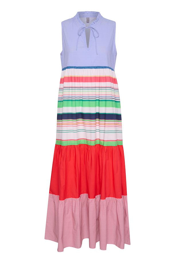 Long multi colour cotton dress