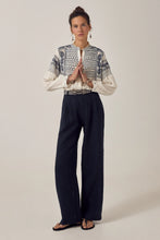 Load image into Gallery viewer, BLANCA Blouse - Deep blue embroidery