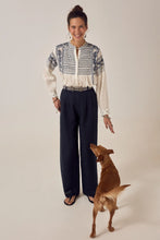 Load image into Gallery viewer, BLANCA Blouse - Deep blue embroidery