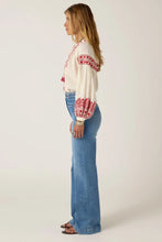 Load image into Gallery viewer, Antonella Cotton Blouse - Red Cranberry