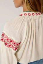 Load image into Gallery viewer, Antonella Cotton Blouse - Red Cranberry
