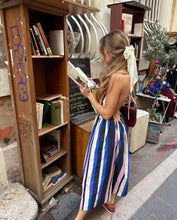Load image into Gallery viewer, Striped open back dress
