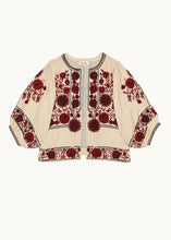 Load image into Gallery viewer, Greta Jacket - Ecru/Dk Red