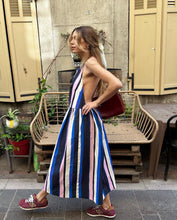 Load image into Gallery viewer, Striped open back dress