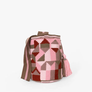 Abstract crossbody bag L | Plum