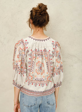 Eden - cotton silk embroidered jacket