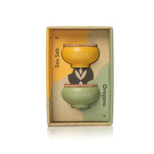 Load image into Gallery viewer, Ceramic Set - Fleur de Sel (30g) &amp; Oregano (5g)