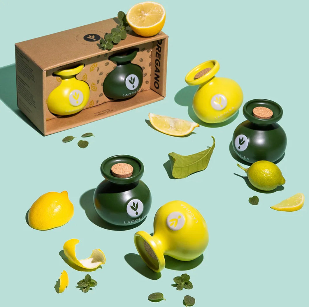 Extra Virgin Olive Oil infused with Lemon & Oregano - 2X80ml Carton
