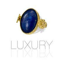 Load image into Gallery viewer, KALLOS - Gold plated ring with lapis lazuli