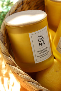 YELLOW  beeswax & soy blend, scented candle meliCERA