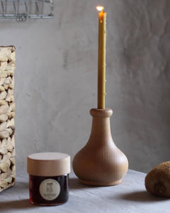 DROP wooden candle stick holder