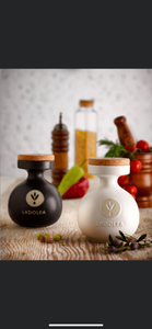 Extra Virgin Olive Oil - Handmade ceramic bottle - White