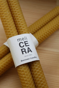 Natural beeswax candles-Hand rolled / set of 2